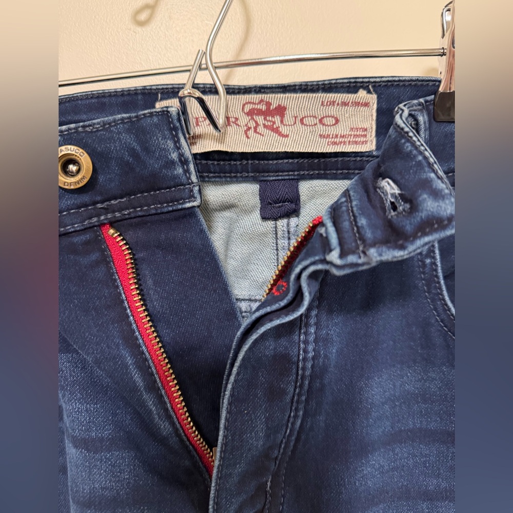 Parasuco Women's Blue Jeans with Red Zipper - NWOT - Picture 4 of 15